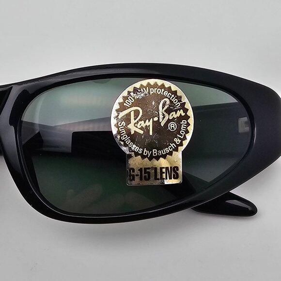 Ray-Ban B&L W1924 YOAO Black Frame G-15 Green Glass Lens Cat Eye Sunglasses 55mm main image 12